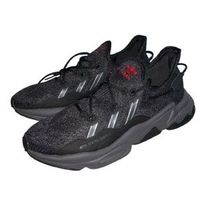 Adidas Men's Black and Silver Sneakers